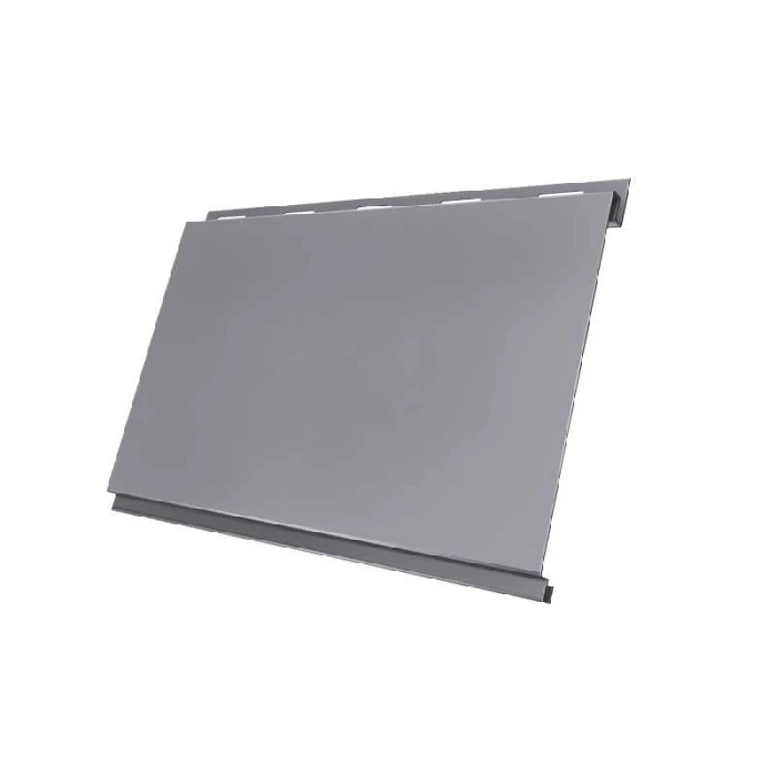 Металлический сайдинг Grand Line Вертикаль 0.45 мм classic PE с пленкой RAL 7004 сигнально серый