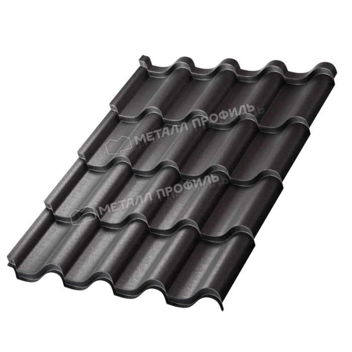 Металлочерепица Металл-Профиль Монтерроса-ML 0,45 VikingMP® RAL 9005 Черный темный