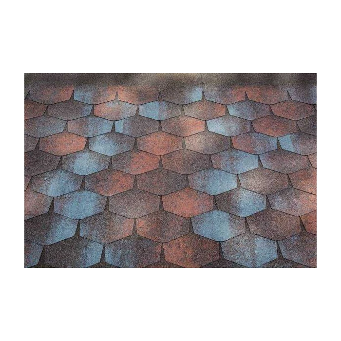 Гибкая черепица Katepal FORTE Ямайка (Серо-Красный)