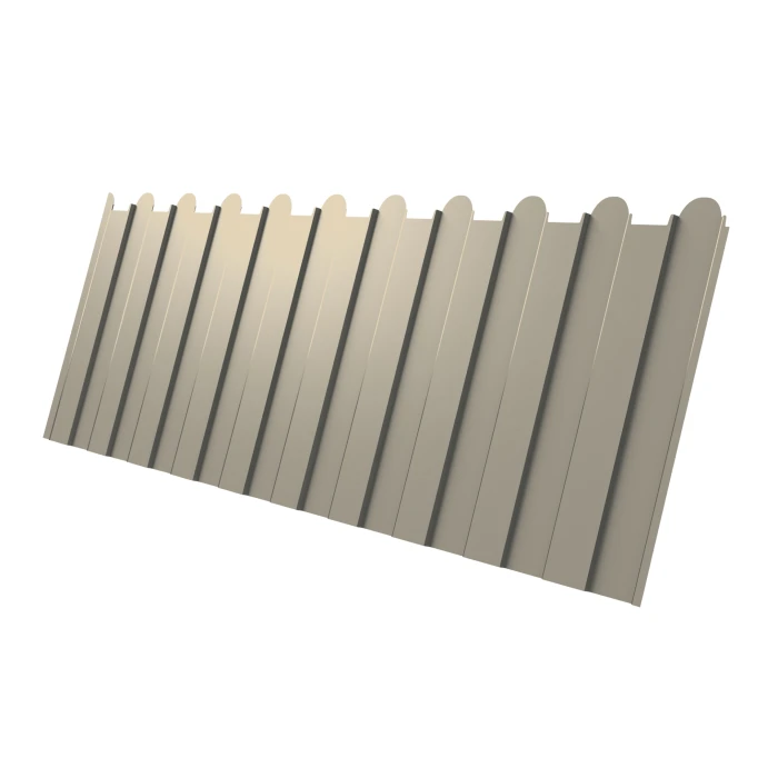 Профнастил фигурный C8 0.45 Полиэстер с пленкой RAL 1015 Светлая слоновая кость