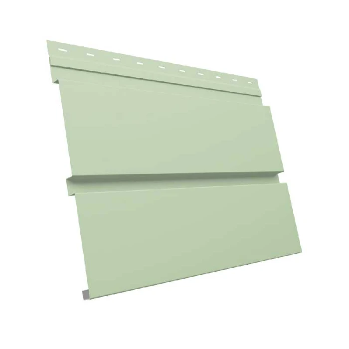 Металлический софит Квадро брус без перфорации 0,45 PE RAL 6019 бело-зеленый